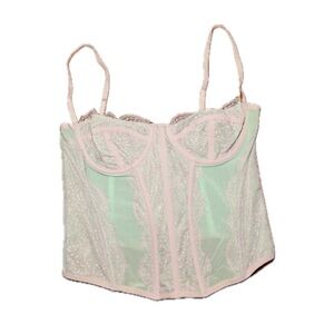 Urban Outfitters modern love corset pink/multi